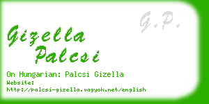 gizella palcsi business card